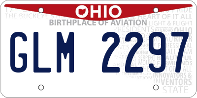 OH license plate GLM2297