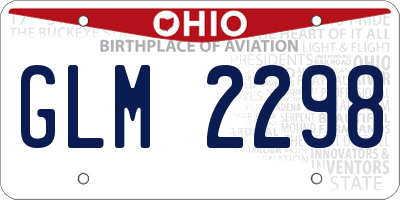 OH license plate GLM2298