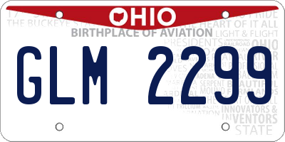 OH license plate GLM2299