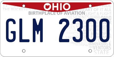 OH license plate GLM2300