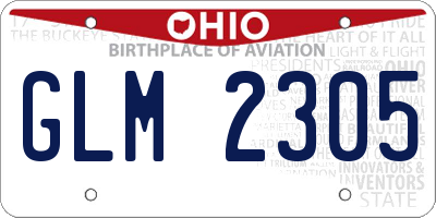 OH license plate GLM2305