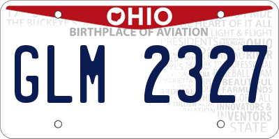 OH license plate GLM2327