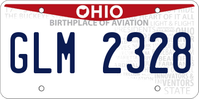 OH license plate GLM2328