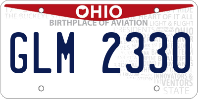 OH license plate GLM2330