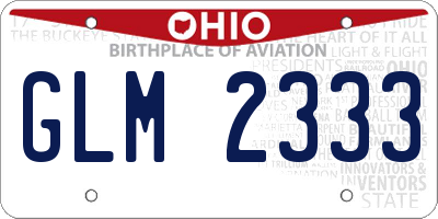 OH license plate GLM2333