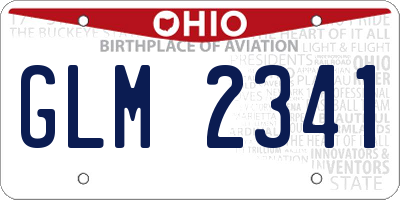 OH license plate GLM2341