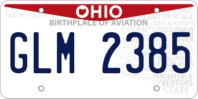 OH license plate GLM2385