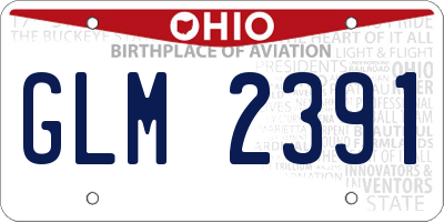 OH license plate GLM2391