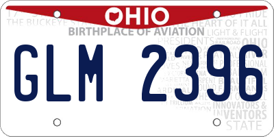 OH license plate GLM2396