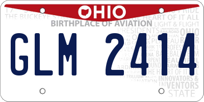 OH license plate GLM2414
