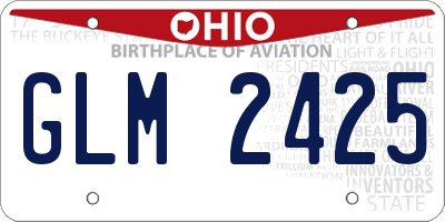 OH license plate GLM2425