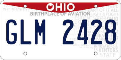 OH license plate GLM2428