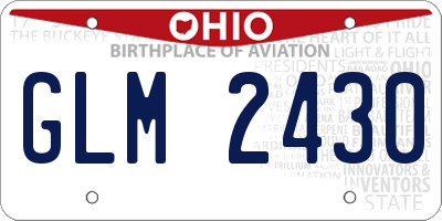 OH license plate GLM2430