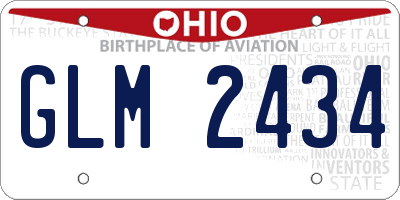 OH license plate GLM2434