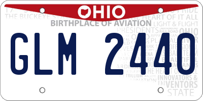 OH license plate GLM2440