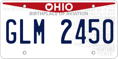 OH license plate GLM2450