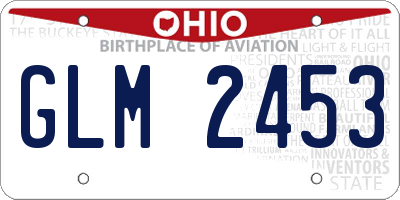 OH license plate GLM2453