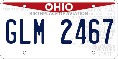 OH license plate GLM2467