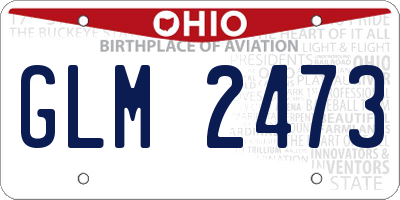 OH license plate GLM2473