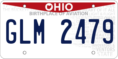 OH license plate GLM2479