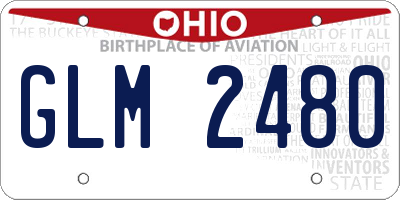 OH license plate GLM2480