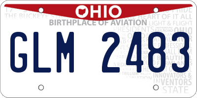 OH license plate GLM2483