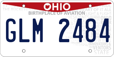 OH license plate GLM2484