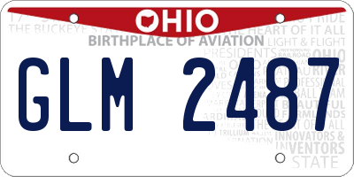 OH license plate GLM2487