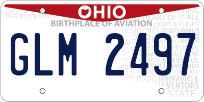 OH license plate GLM2497