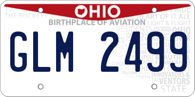 OH license plate GLM2499