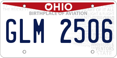 OH license plate GLM2506