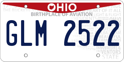 OH license plate GLM2522
