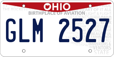 OH license plate GLM2527