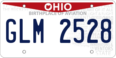 OH license plate GLM2528