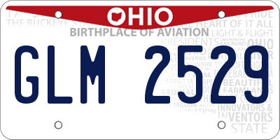 OH license plate GLM2529