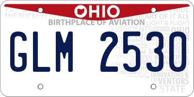 OH license plate GLM2530