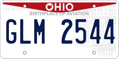 OH license plate GLM2544
