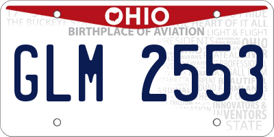 OH license plate GLM2553