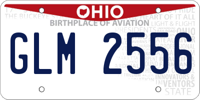 OH license plate GLM2556