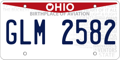 OH license plate GLM2582