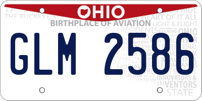 OH license plate GLM2586