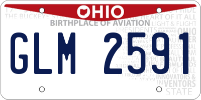 OH license plate GLM2591