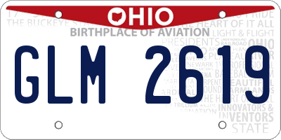 OH license plate GLM2619