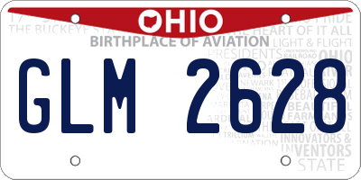 OH license plate GLM2628