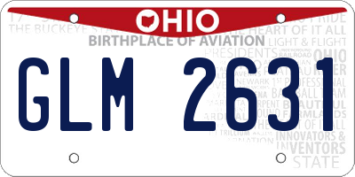 OH license plate GLM2631