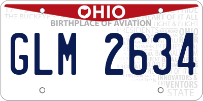 OH license plate GLM2634