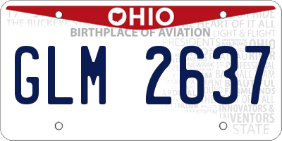 OH license plate GLM2637
