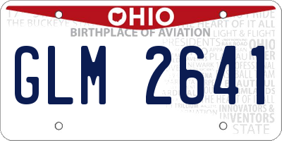 OH license plate GLM2641