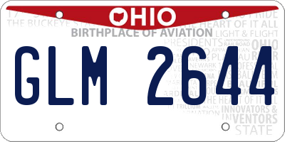 OH license plate GLM2644