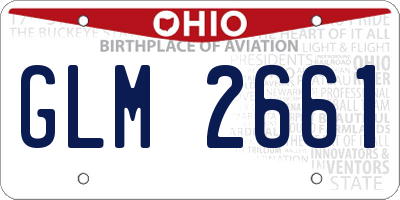 OH license plate GLM2661